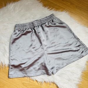 SKIMS | Sporty Satin Loose Shorts in Grey Size Medium